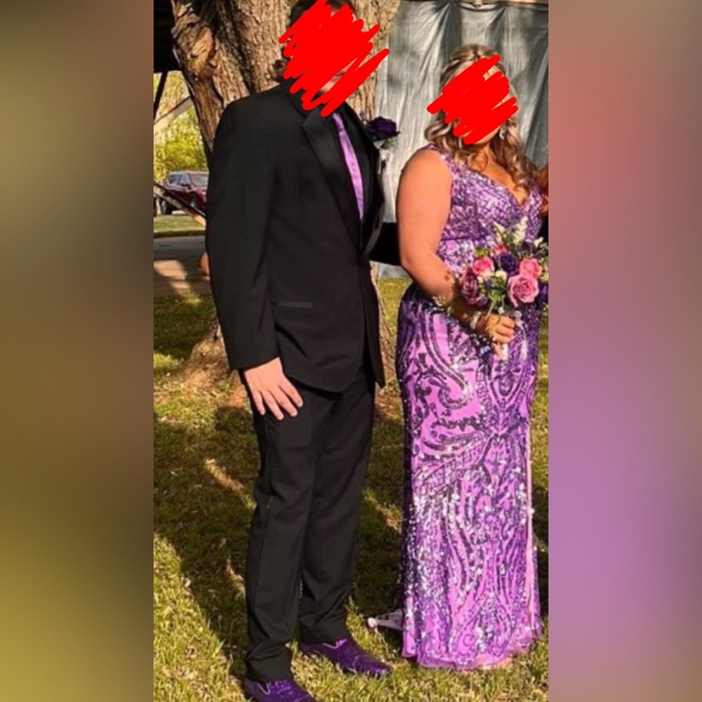 Prom Dress! Worn Once! Purple Primavera Dress - Picture 3 of 4